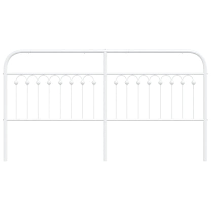 vidaXL Metal Replace Headboard White 180 cm