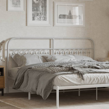 vidaXL Metal Replace Headboard White 180 cm