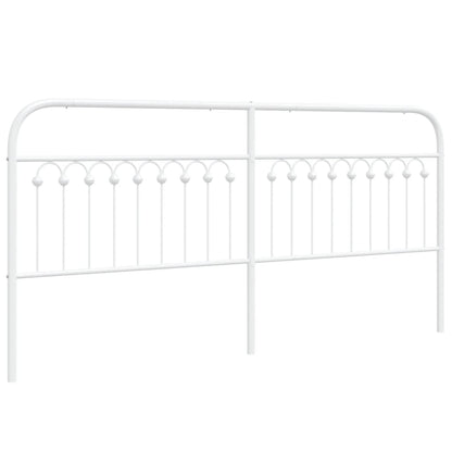 vidaXL Metal Replace Headboard White 193 cm