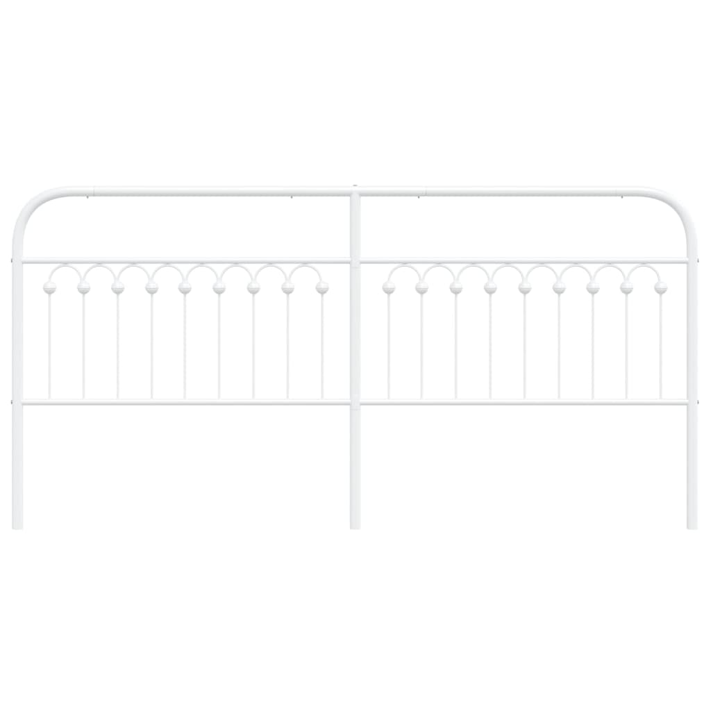 vidaXL Metal Replace Headboard White 193 cm