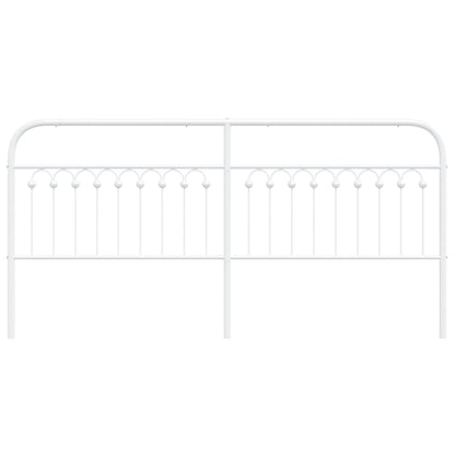 vidaXL Metal Replace Headboard White 193 cm