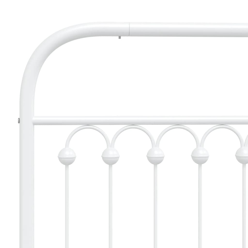vidaXL Metal Replace Headboard White 193 cm