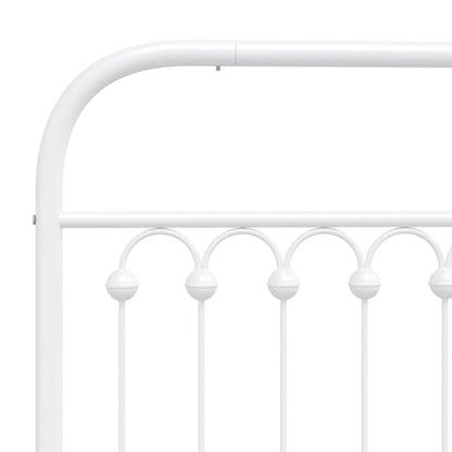 vidaXL Metal Replace Headboard White 193 cm