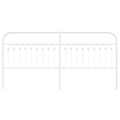 vidaXL Metal Replace Headboard White 200 cm