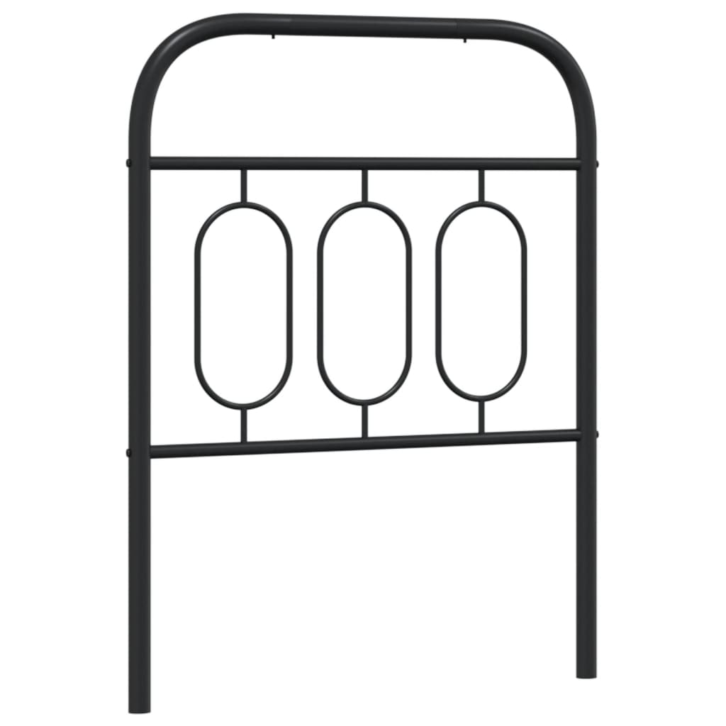 vidaXL Metal Replace Headboard Black 75 cm