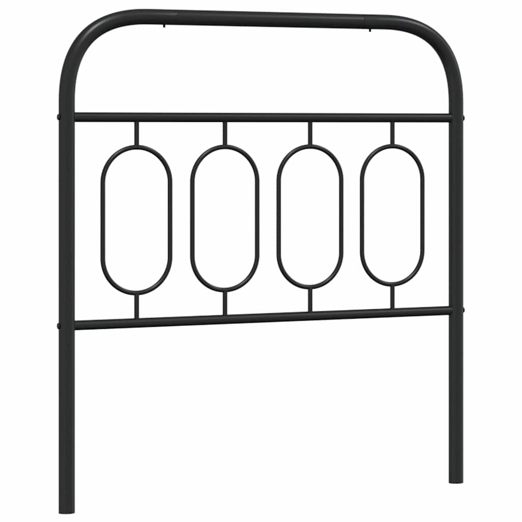 vidaXL Metal Replace Headboard Black 80 cm
