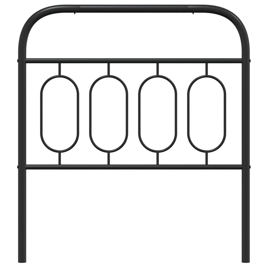 vidaXL Metal Replace Headboard Black 80 cm