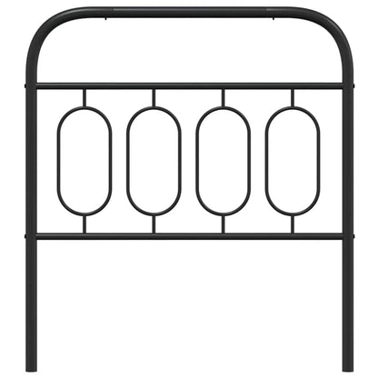vidaXL Metal Replace Headboard Black 80 cm