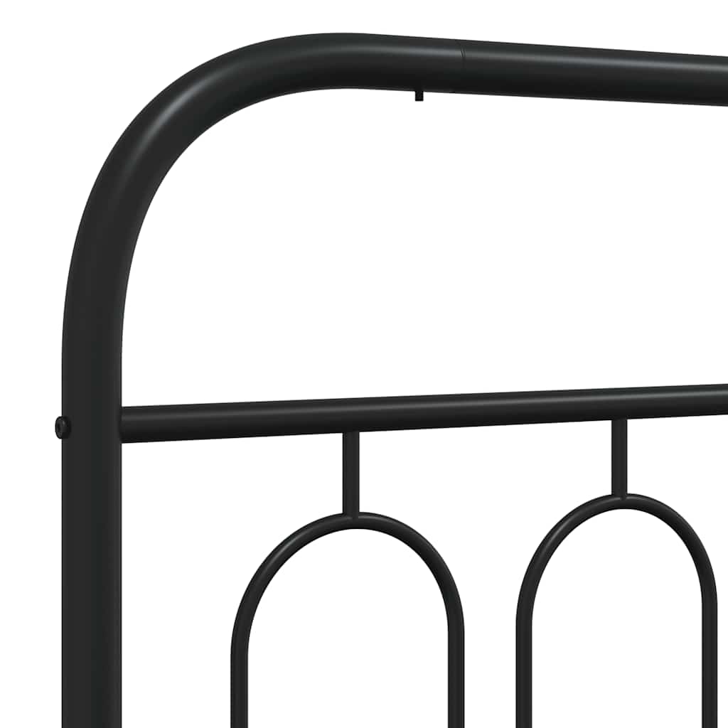 vidaXL Metal Replace Headboard Black 80 cm
