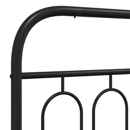 vidaXL Metal Replace Headboard Black 80 cm