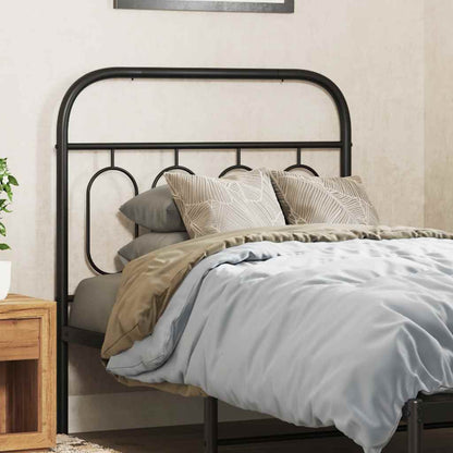 vidaXL Metal Replace Headboard Black 80 cm