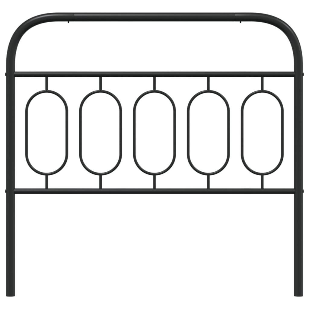 vidaXL Metal Replace Headboard Black 100 cm