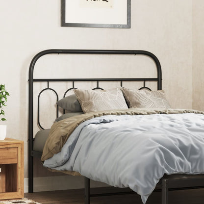 vidaXL Metal Replace Headboard Black 100 cm