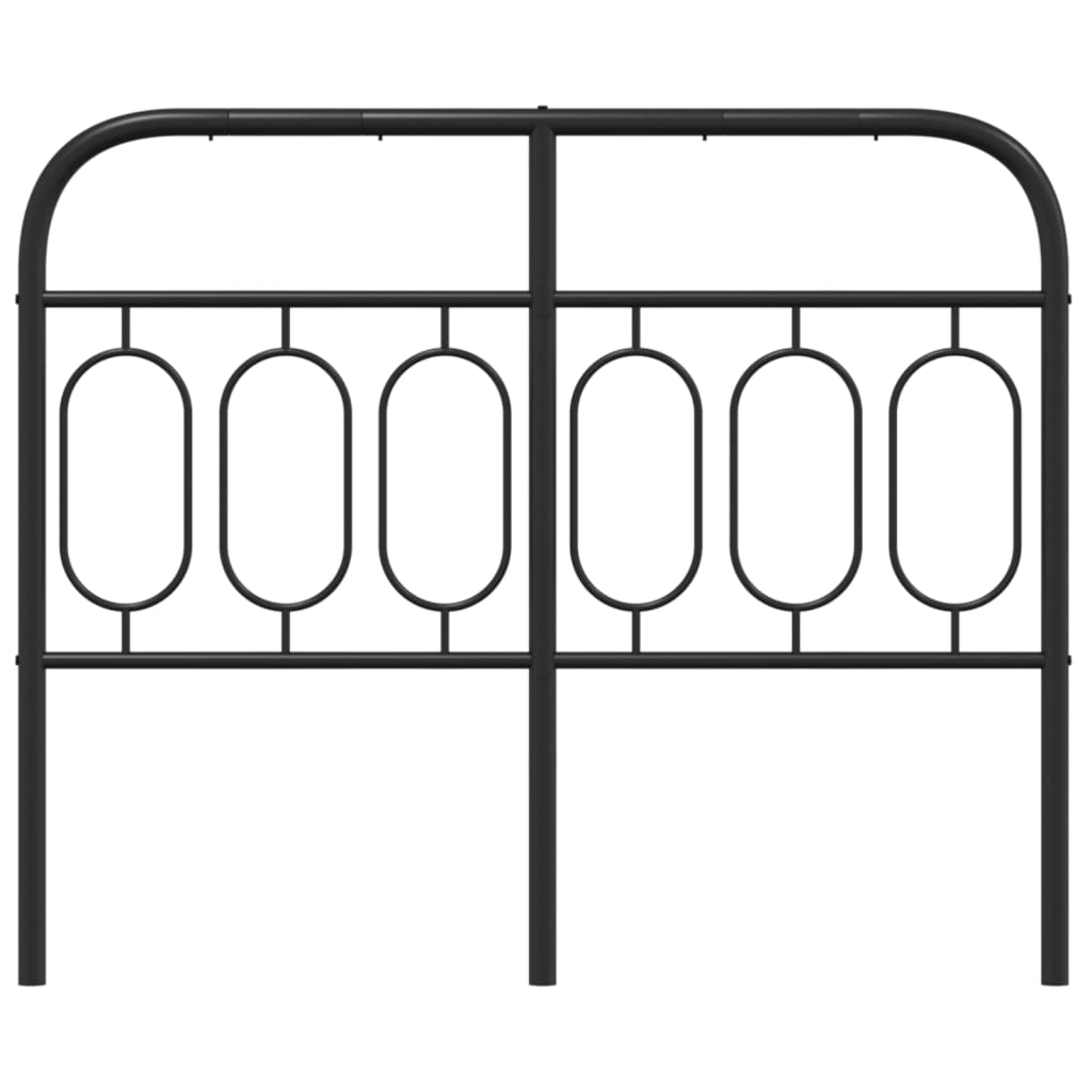 vidaXL Metal Replace Headboard Black 120 cm