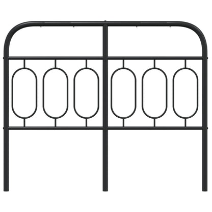vidaXL Metal Replace Headboard Black 120 cm