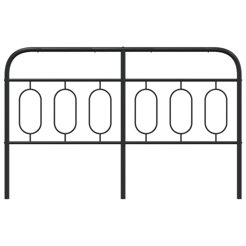vidaXL Metal Replace Headboard Black 137 cm