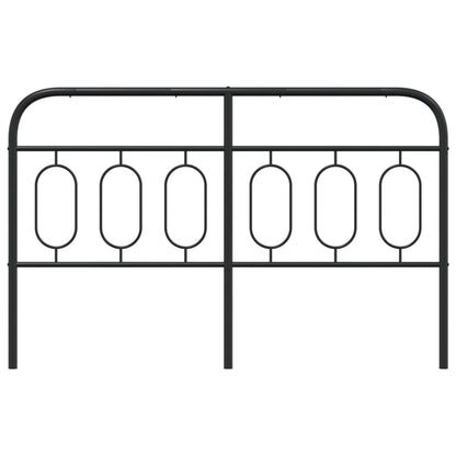vidaXL Metal Replace Headboard Black 137 cm