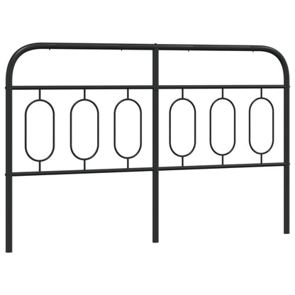 vidaXL Metal Replace Headboard Black 150 cm