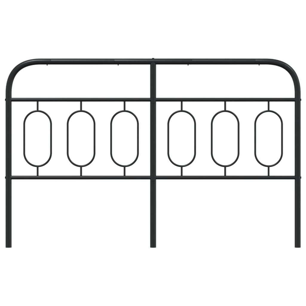 vidaXL Metal Replace Headboard Black 150 cm