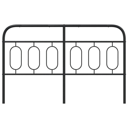 vidaXL Metal Replace Headboard Black 150 cm