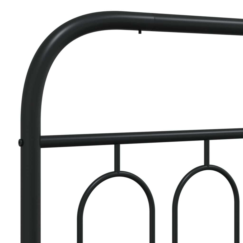 vidaXL Metal Replace Headboard Black 150 cm