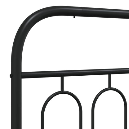 vidaXL Metal Replace Headboard Black 150 cm