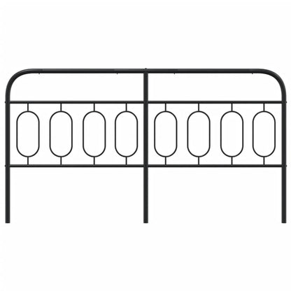 vidaXL Metal Replace Headboard Black 160 cm