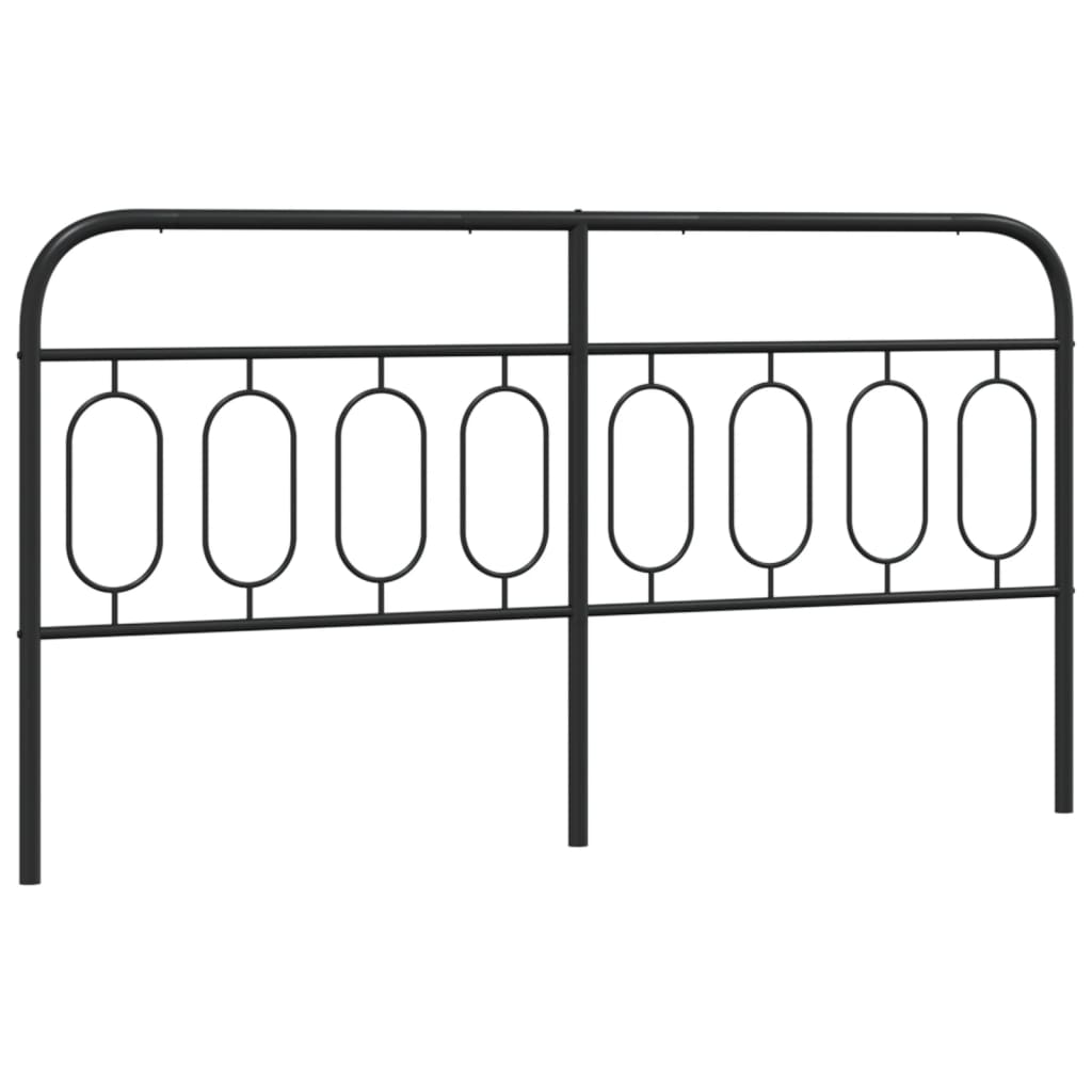 vidaXL Metal Replace Headboard Black 183 cm