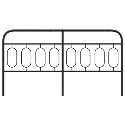 vidaXL Metal Replace Headboard Black 183 cm