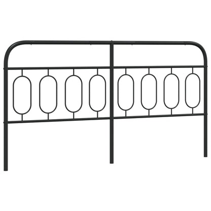 vidaXL Metal Replace Headboard Black 193 cm
