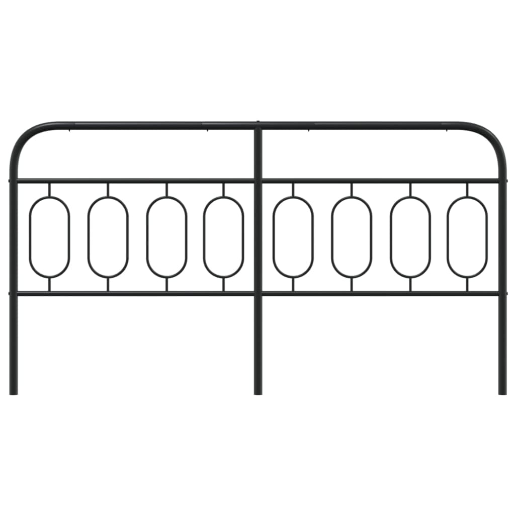 vidaXL Metal Replace Headboard Black 193 cm