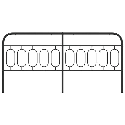 vidaXL Metal Replace Headboard Black 200 cm