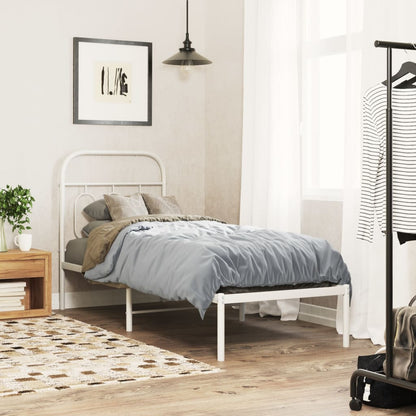 vidaXL Metal Replace Headboard White 75 cm