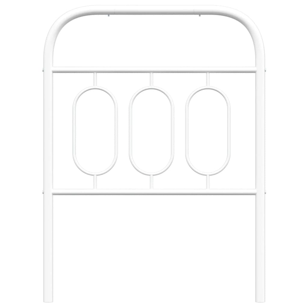 vidaXL Metal Replace Headboard White 75 cm