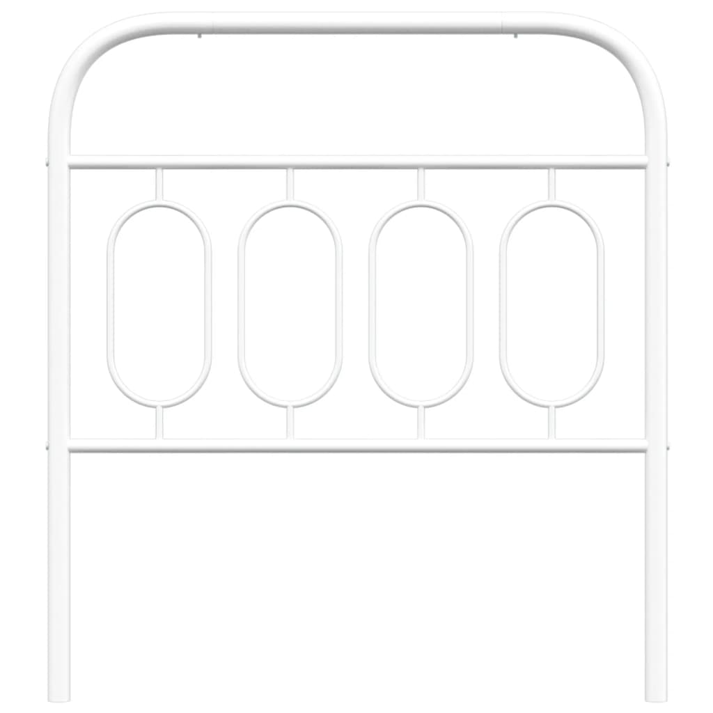 vidaXL Metal Replace Headboard White 80 cm
