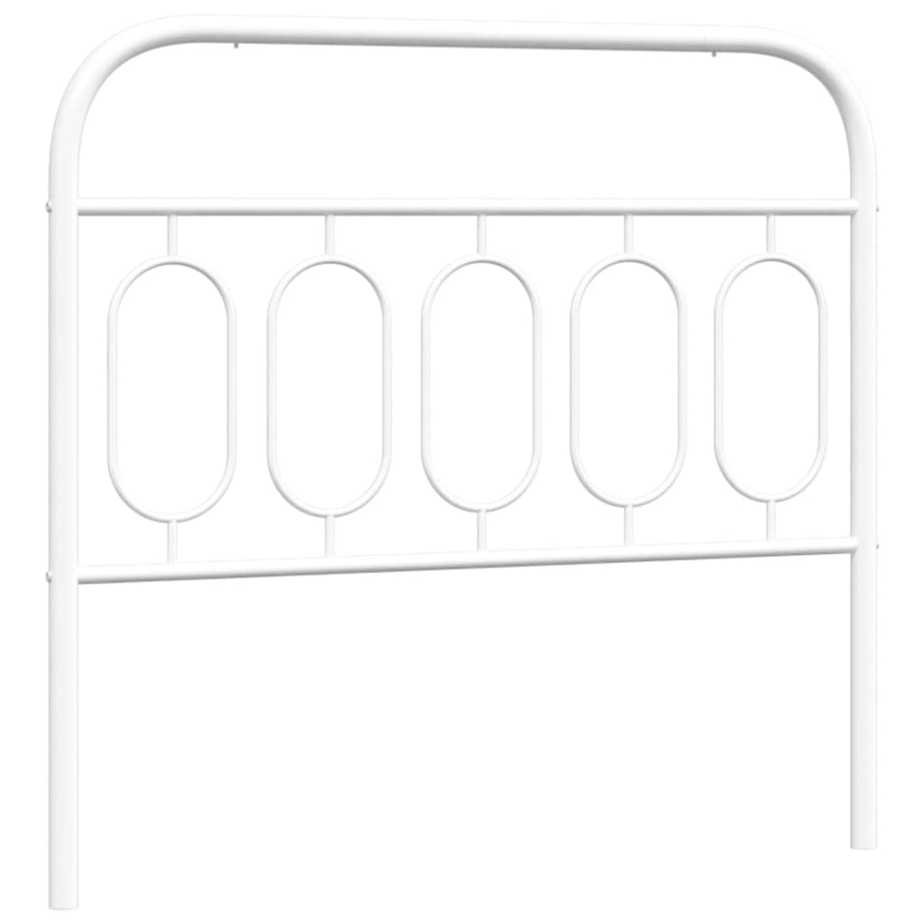 vidaXL Metal Replace Headboard White 100 cm