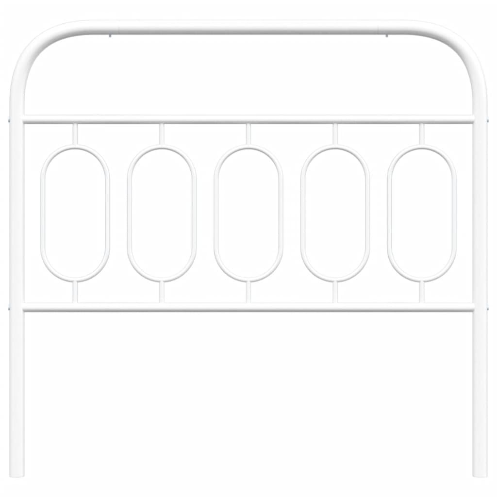 vidaXL Metal Replace Headboard White 100 cm
