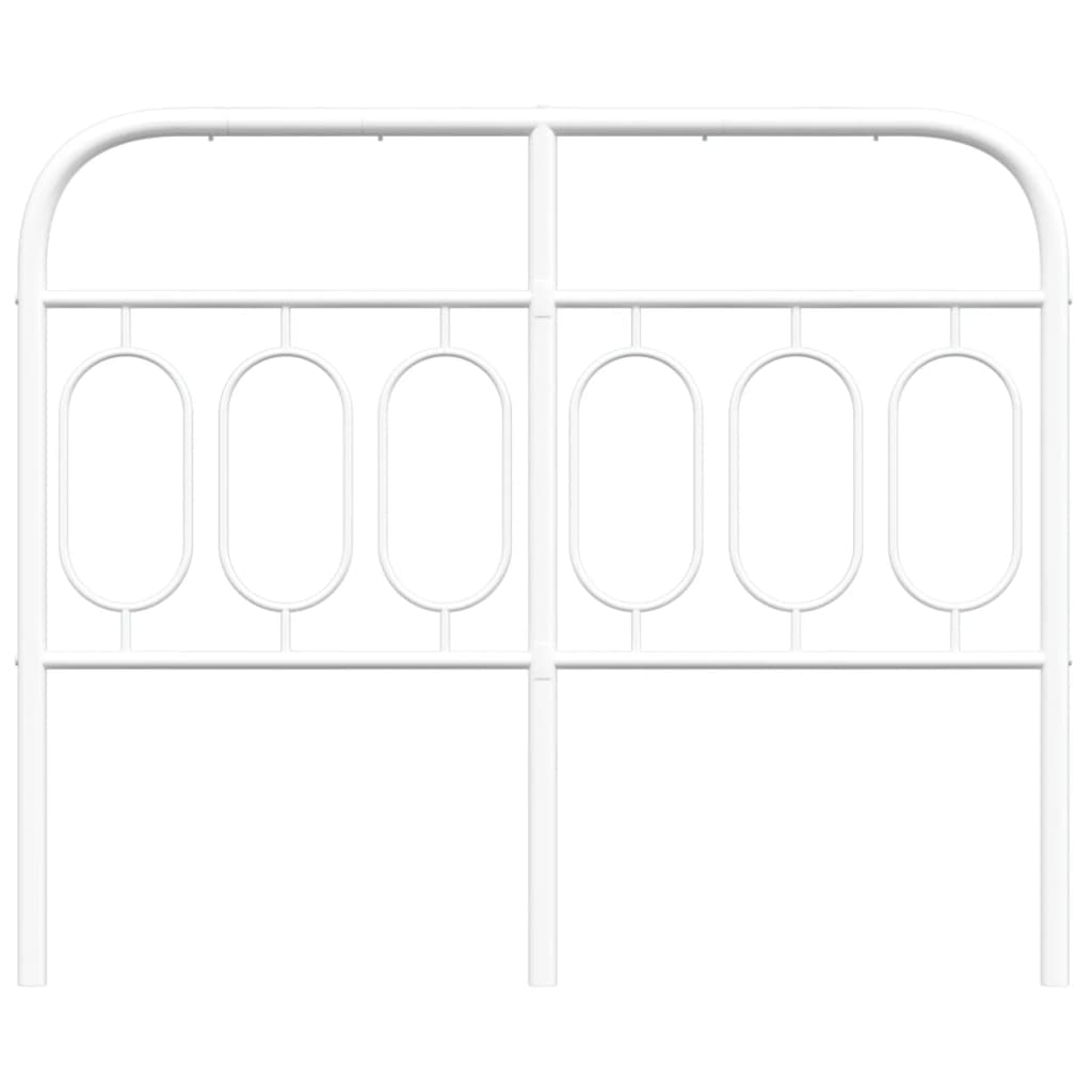 vidaXL Metal Replace Headboard White 120 cm
