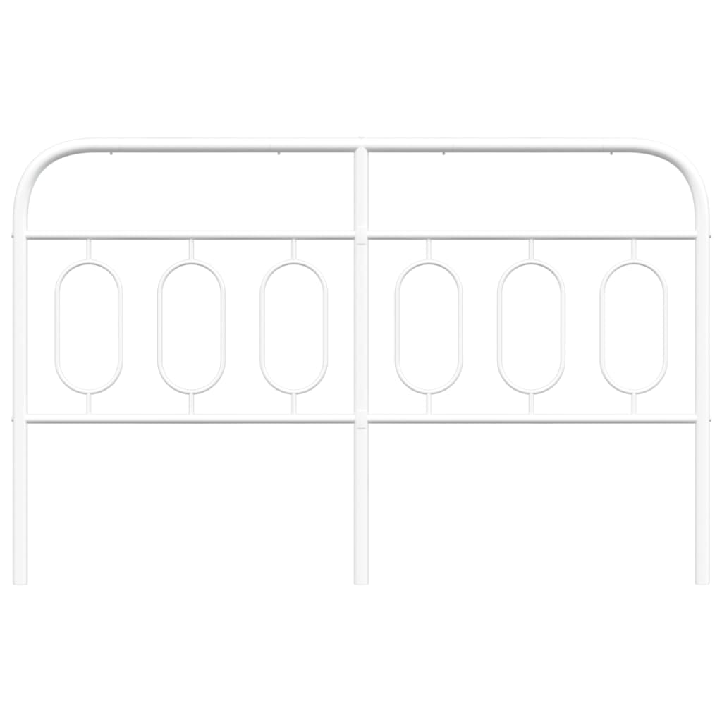 vidaXL Metal Replace Headboard White 137 cm