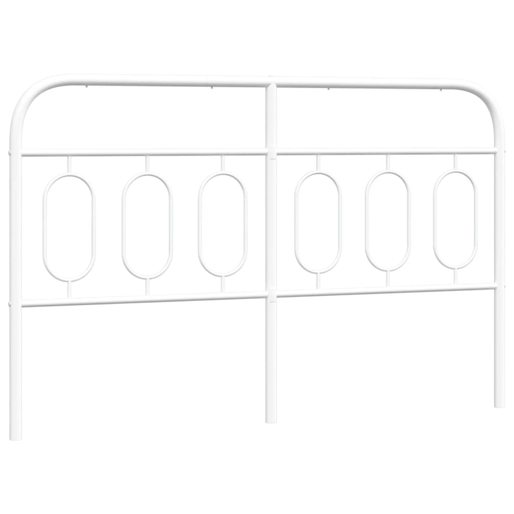 vidaXL Metal Headboard White 140 cm