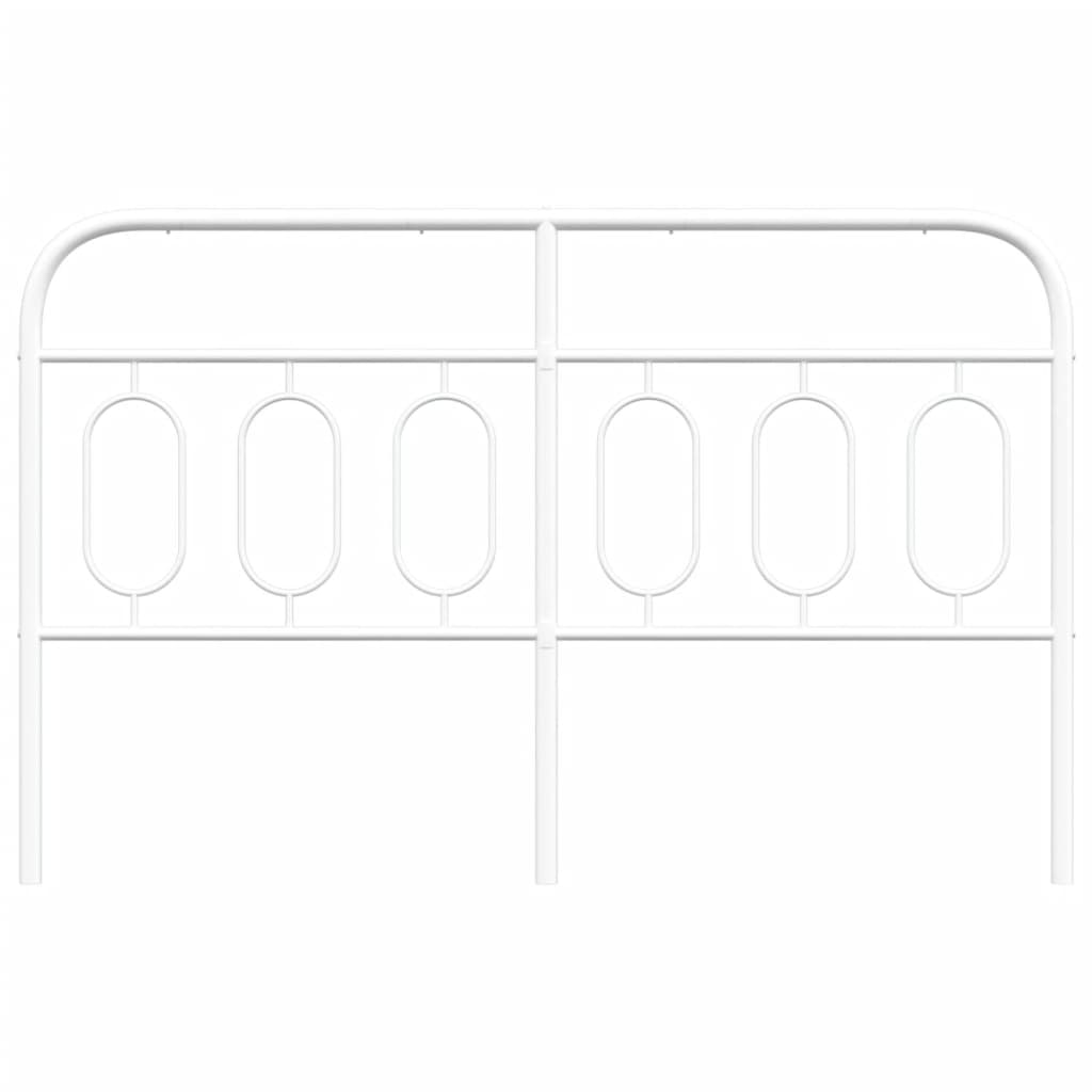 vidaXL Metal Replace Headboard White 150 cm