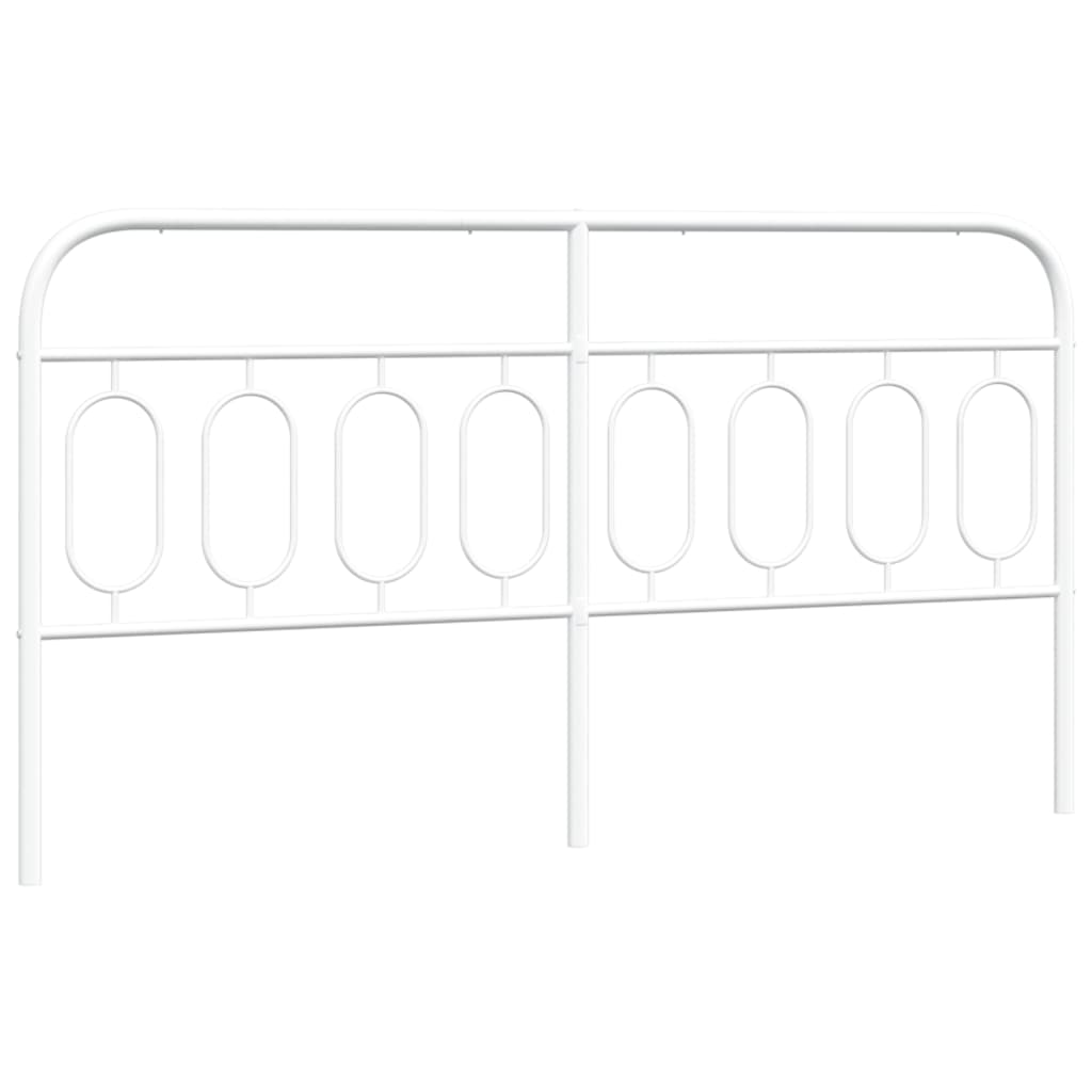 vidaXL Metal Replace Headboard White 160 cm