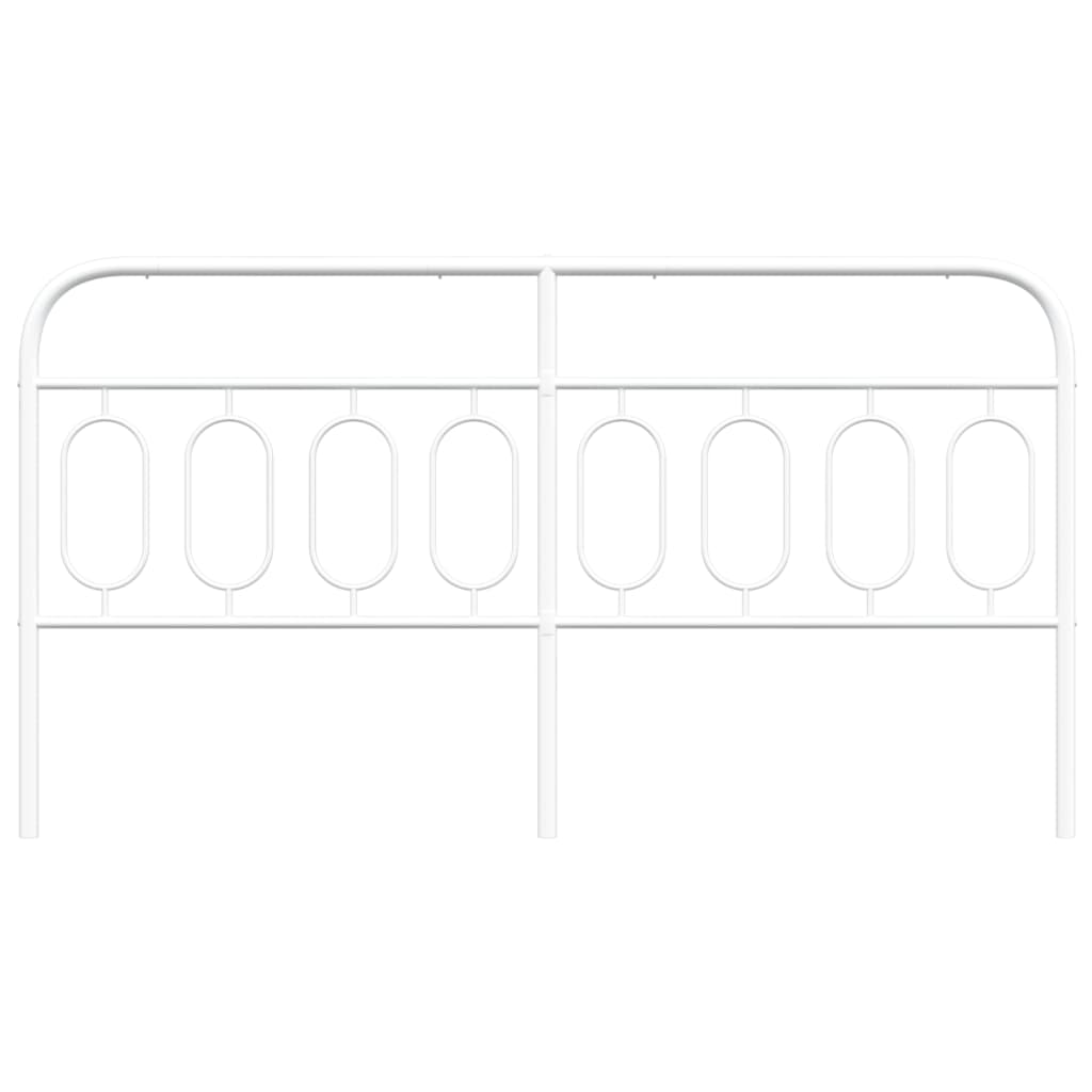 vidaXL Metal Replace Headboard White 160 cm