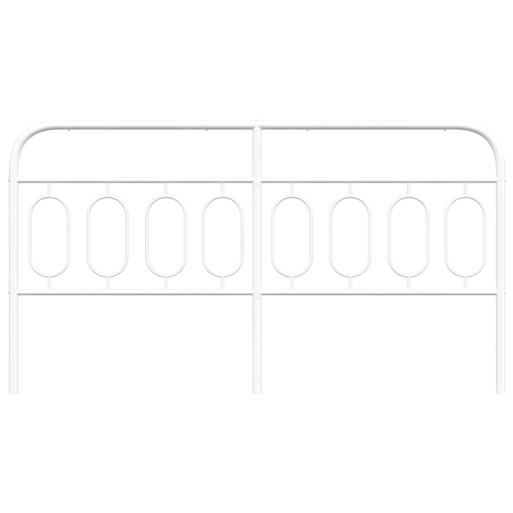 vidaXL Metal Replace Headboard White 183 cm