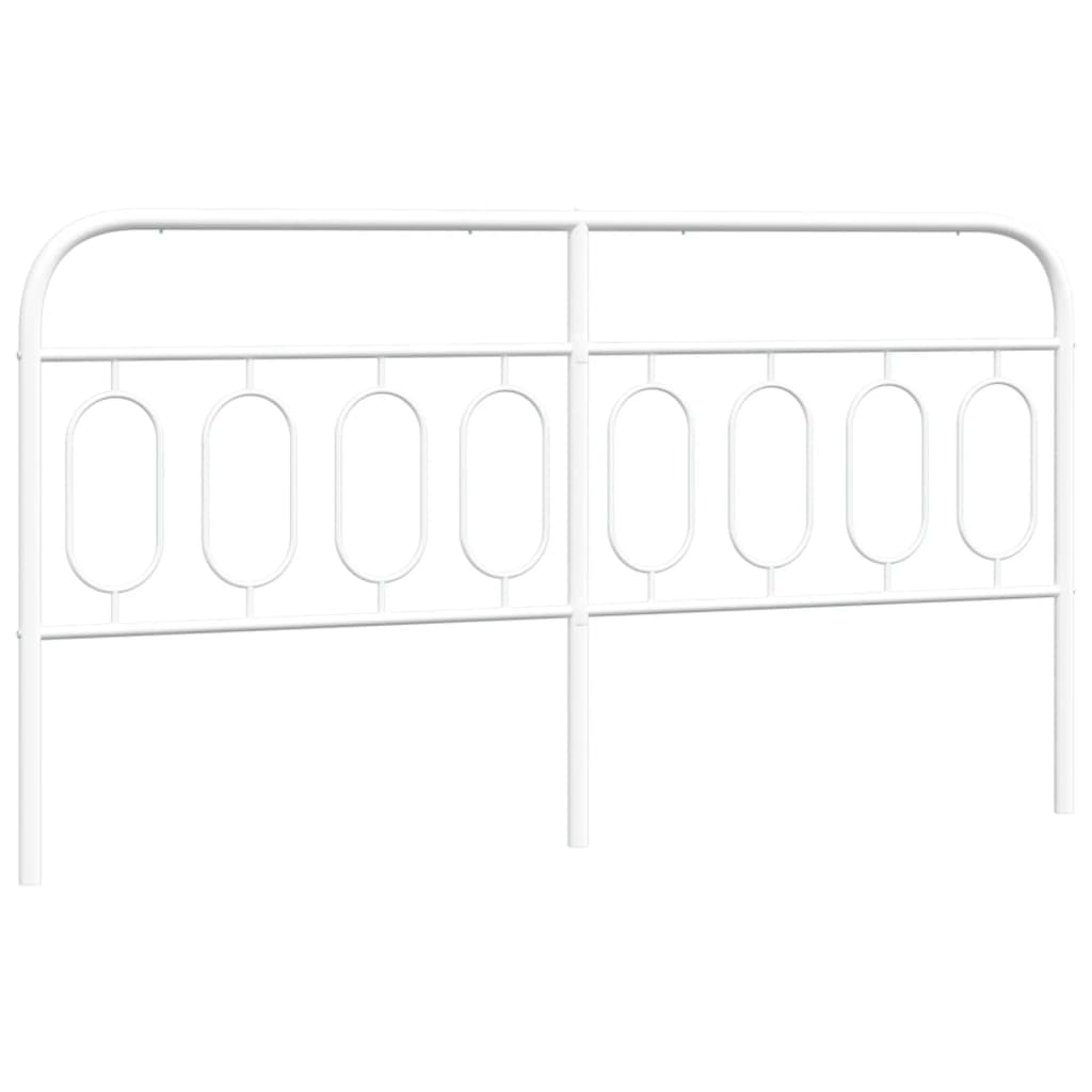 vidaXL Metal Replace Headboard White 193 cm