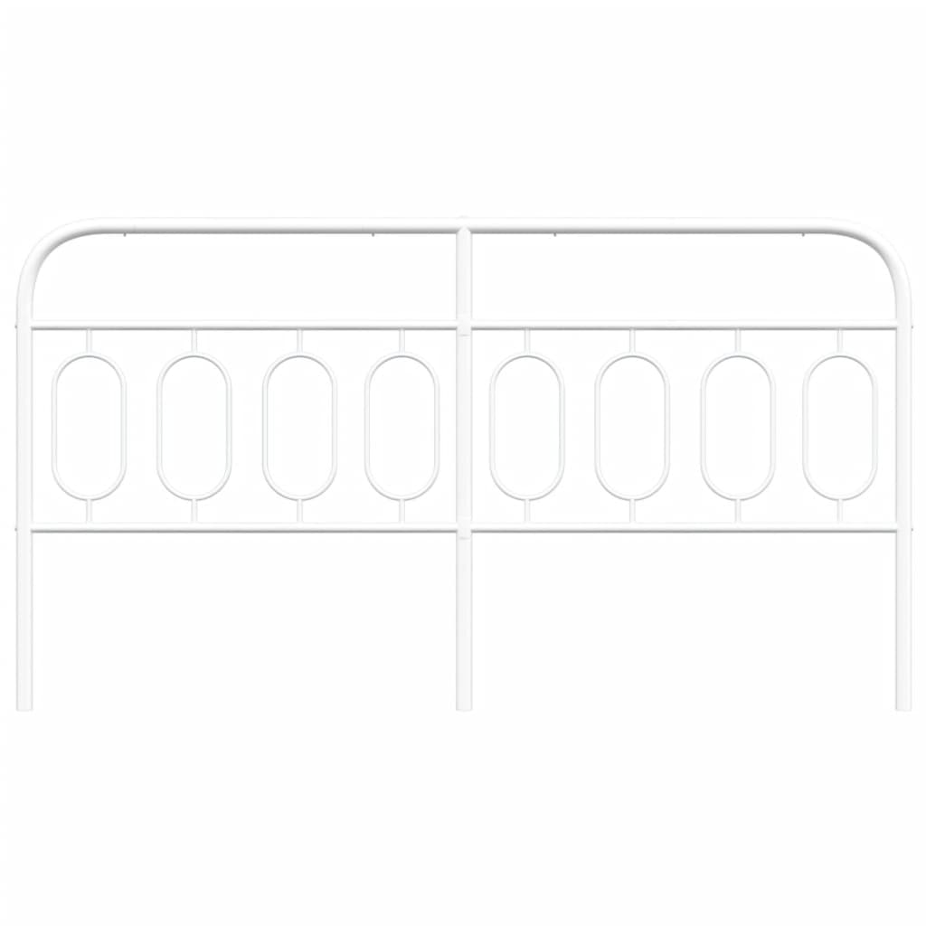 vidaXL Metal Replace Headboard White 193 cm
