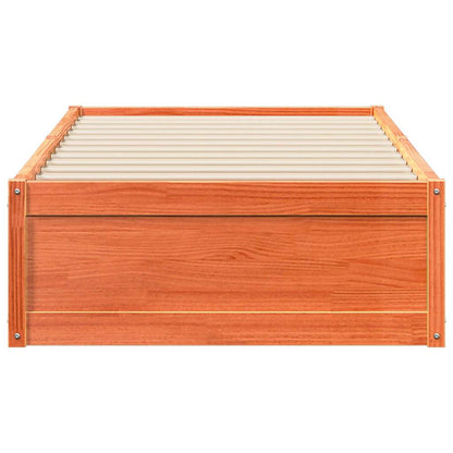 vidaXL Bed Frame without Mattress Wax Brown 100x200 cm Solid Wood Pine