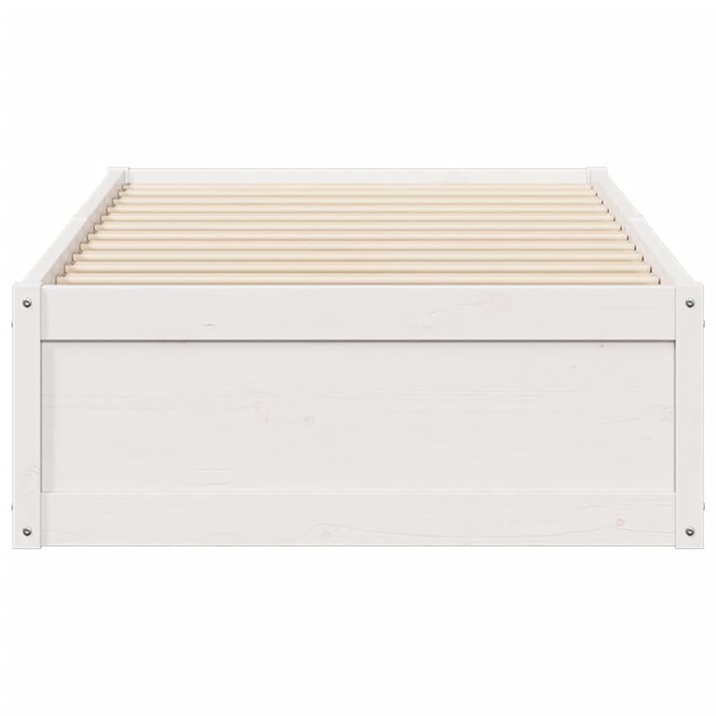 vidaXL Bed Frame without Mattress White 90x200 cm Solid Wood Pine