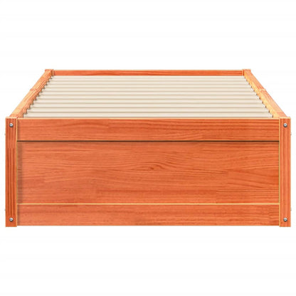 vidaXL Bed Frame without Mattress Wax Brown 90x200 cm Solid Wood Pine