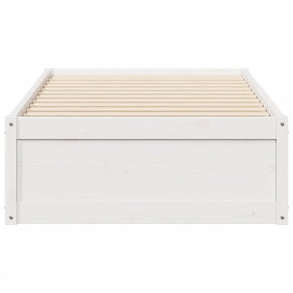 vidaXL Bed Frame without Mattress White 90x190 cm Single Solid Wood Pine